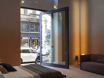 NOVA - Pivot glass entry door by OIKOS VENEZIA - view 2